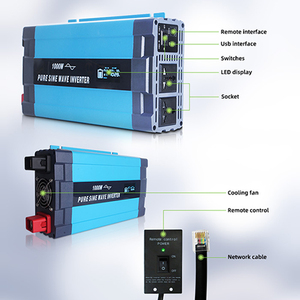 เครื่องแปลงไฟฟ้าแบบ Pure Sine Wave 600w 5000w 2000w 12v 24v 48v เป็นไฟ AC 100v 110v 120v 220v สำหรับระบบ Off Grid แบบเฟสเดียว รุ่น Wind Flyt-CZ-B 24v Off Grid So - Product Image 6