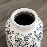 FANGSHENG Vente en gros de pots à fleurs en céramique vintage chinois, grand vase en porcelaine bleu et blanc, ensemble d'objets décoratifs