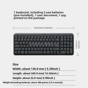 แป้นพิมพ์ USB ไร้สายแบบ K251แป้นพิมพ์ธุรกิจสำนักงานพลาสติกสำหรับแล็ปท็อปโทรศัพท์มือถือแท็บเล็ต <span class=keywords><strong>iPad</strong></span> - Product Image 6