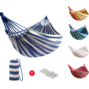 <span class=keywords><strong>Hamac</strong></span> portable en toile rayée Zoshine, <span class=keywords><strong>hamac</strong></span> de camping double pour l'extérieur avec sangles d'attache aux arbres et sac de transport, <span class=keywords><strong>hamac</strong></span> de jardin robuste - Product Image 2