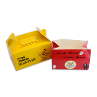 Boîte en carton kraft biodégradable imprimée sur mesure en gros, emballage pour frites à emporter, restauration rapide