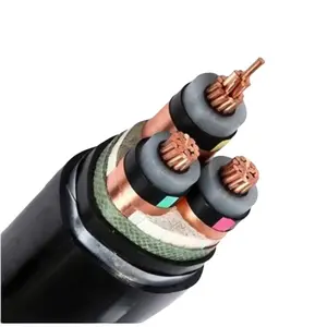 Kabel listrik bawah tanah, kabel listrik tegangan sedang PVC armoumed XLPE Swa/Sta Core tembaga 240 300 500 630 Sq mm 11kv 33kv
