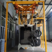 Granalladora Automática Tipo Gancho Q37, Abrador de Colgador de Servicio Pesado para Fundición y Forja, Maquinaria de Granallado y Desoxidación de Metales, Motor España