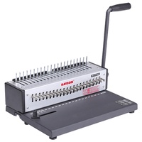 Relieuse à peignes RAYSON SD-1501A21 personnalisable, relieuse manuelle de bureau en plastique A4, perforateur de papier 21 trous, 15 feuilles, machine à relier