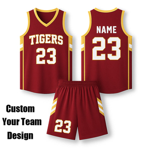 Camiseta de baloncesto reversible de malla para hombres, niños y jóvenes, con diseño de logotipo personalizado, transpirable, para adultos. - Product Image 5