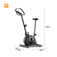Vélo d'exercice vertical à résistance magnétique avec design silencieux, surveillance de la fréquence cardiaque et programmes d'entraînement pour la maison et le bureau