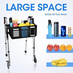 Sac de rangement pliable personnalisé pour <span class=keywords><strong>déambulateur</strong></span>, panier pour <span class=keywords><strong>déambulateur</strong></span>, sac pour fauteuil roulant avec porte-gobelet - Product Image 4