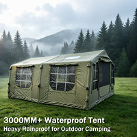 Tente gonflable quatre saisons à une chambre, en tissu Oxford, protection UV, imperméable, gonflable rapidement, pour le camping en plein air