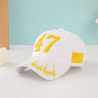 Nouvelle Casquette de Baseball 5 Panneaux 2025 Little Red Riding Hood Election, Broderie Ethnique Motif Feuille, Casquette à Visière Anti-UV 47 Lettres, Style Trucker