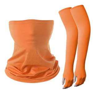 Manchons de bras anti-UV personnalisés JX avec logo, manchons rafraîchissants en soie, ensemble de bandanas et manchons de bras - Product Image 2