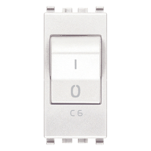 Disjoncteur miniature 1P+N C6 120-230V Interrupteur blanc - Product Image 1