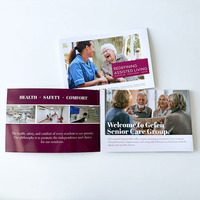Vente en gros de prospectus en papier couché brillant mat de haute qualité, impression couleur, pliage en trois, format A4, brochures personnalisées, dépliants