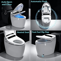 WC intelligent moderne avec bidet intégré, chasse d'eau électrique automatique à commande à distance, toilette intelligente monobloc