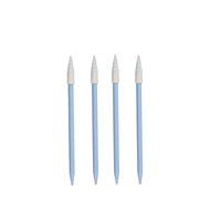 Bâtonnets de nettoyage en mousse sans peluches à pointe spirale pour usage industriel personnalisé, pour imprimantes, lentilles optiques, arts
