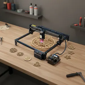 Machine de gravure <span class=keywords><strong>laser</strong></span> SCULPFUN S30 PRO 10W à assistance pneumatique automatique, lentille remplaçable, bois, métal, acrylique, pour la décoration de meubles - Product Image 1