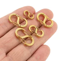 2023 usine directe 18K plaqué or en acier inoxydable S 8 en forme de boucle Double tête résultats de bijoux pour Bracelet collier