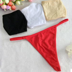 Tanga Brasileña Sexy para <span class=keywords><strong>Chicas</strong></span>, Bragas de Algodón con Tirantes Levanta Glúteos, Cintura Baja, Color Sólido, 4 Colores, Talla M-L - Product Image 2