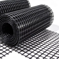 Géogrille plastique biaxiale haute résistance personnalisée en usine, anti-corrosion, géogrille étirée pour travaux de construction routière