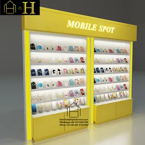अनुकूलित फोन मरम्मत की दुकान सजावट सेलफोन सामान प्रदर्शन सेलफोन दुकान शोकेस