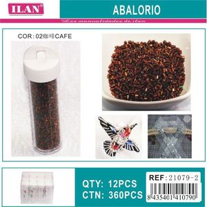 Perline color caffè Ilan Abalorio, 12 pezzi per tubo, per la creazione di gioielli fai da te - Product Image 1