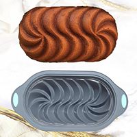 Silikon-Kastenkuchenform Silikon-Kuchenformen-Set Geriffelte Silikon-Brotbackform mit Wiederverwendbaren Backfächern Backform für Brownie Brot Muffins
