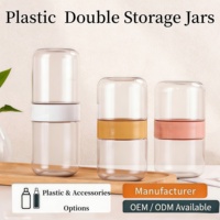 Bocal de rangement transparent en plastique PET de 75 ml avec couvercle pour bonbons, biscuits, snacks et présentation alimentaire