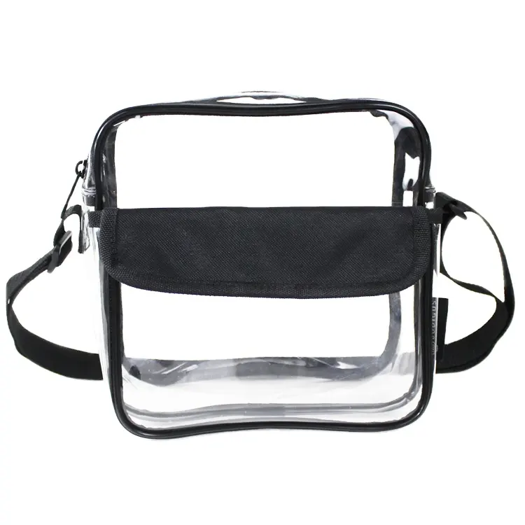 Großhandel Klar transparente Strand Plastiktüte Pvc Wasserdichte Messenger Schulter Umhängetasche