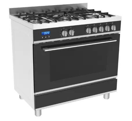 Cuiseur de cuisine à gaz automatique, 5 brûleurs, avec four, 80x90x60 cm