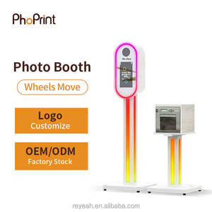 2023ใหม่ล่าสุด13.3นิ้วฐานไฟ LED สีสันสดใสเซลฟี่พร็อพกระจกบูธภาพถ่ายงานแต่งงาน - Product Image 2