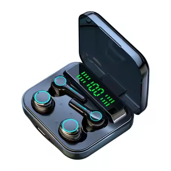M21 Couple Dual Two Pairs of Headphones Earbuds HiFi Stereo Earphone Wireless In-ear Headset With Charging Box M21