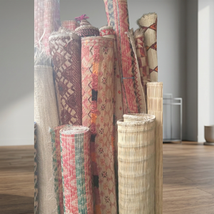 Alfombras de Yute Hechas a Mano con Patrón Geométrico, Estilo Bohemio, Tejido Plano, Ecológicas, para Sala de Estar, Forma Rectangular - Product Image 4