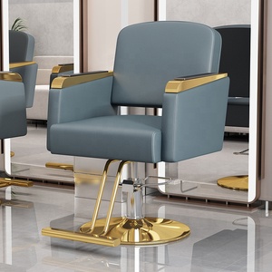 Fauteuil de Salon Professionnel Moderne en Gros avec Base Dorée, Chaise de Coiffure et de Barbier Professionnelle - Product Image 4
