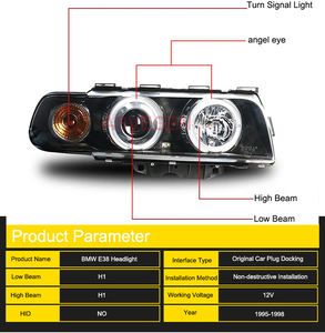 Phare avant LED modifié pour <span class=keywords><strong>BMW</strong></span> série 7, feu de voiture avec mise à jour, nouveau Style, 1995 1998, 728, 730, <span class=keywords><strong>735</strong></span>, 740 - Product Image 5