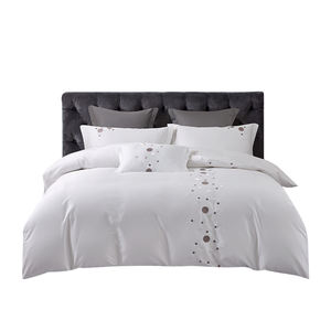 Alenhome <span class=keywords><strong>Harmony</strong></span> Luxury 100% Coton Pur Collection Hôtel Housse de Couette Queen Broderie Ensemble de Housse de Couette OEM ODM - Product Image 1