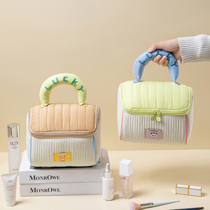 Borsa per il Trucco a Forma <span class=keywords><strong>di</strong></span> Casetta, Grande Capacità per Trasportare e Conservare Oggetti, <span class=keywords><strong>Regalo</strong></span> per Damigelle, Borsa Essenziale <span class=keywords><strong>da</strong></span> Viaggio - Product Image 1