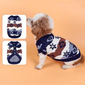 Vêtements pour animaux de compagnie en coton tricoté au crochet, mode hiver, <span class=keywords><strong>pull</strong></span> tricoté pour chien et chat pour le printemps et l'automne, fabriqué en polyester - Product Image 2