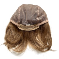 Prêt à expédier 6 pouces vierge européenne de cheveux humains invisible avant de lacet MONO top toutes les perruques attachées à la main femmes perruque médicale