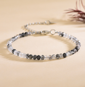 Pulsera curativa de piedras preciosas naturales, brazalete de cristal, Micro facetado, granate rojo - Product Image 3