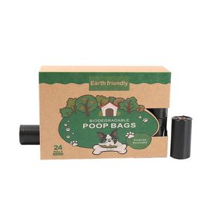 High End Black <b>Compostable</b> Dog Poop <b>Bag</b> Biodegradable Scented Dog Portable Waste <b>Bags</b> - Product Image 1