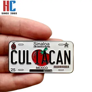 20 năm nhà máy tùy chỉnh cứng men Beatiful Mexico culiacan sinaloa kim loại tấm giấy phép ve áo Pin