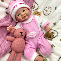 Poupée Bébé en Silicone Corps Entier Personnalisée par le Fabricant, Lavable, Réaliste, 17 pouces, Poupées Reborn Vivienne pour Filles/Garçons, Articles de Collection