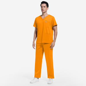 Uniformes Médicos Elásticos de Moda al por Mayor con Cuello en V para Enfermería, Conjuntos de Uniformes Quirúrgicos Tejidos para Hombres y Mujeres - Product Image 3