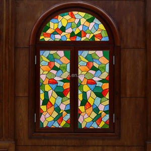 Bloc de vitrail Tiffany personnalisé avec motif irrégulier pour la décoration lumineuse des portes et fenêtres de la maison, durable - Product Image 5