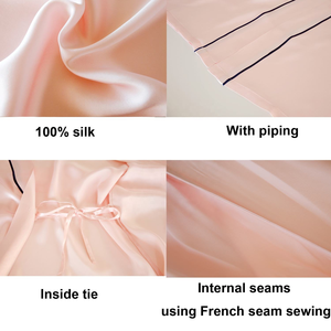 19mm 100% <span class=keywords><strong>soie</strong></span> de mûrier robes de femmes chemises de nuit <span class=keywords><strong>en</strong></span> <span class=keywords><strong>soie</strong></span> pure naturelle hiver été vêtements de nuit <span class=keywords><strong>Kimono</strong></span> <span class=keywords><strong>court</strong></span> 19 Momme chemise de nuit - Product Image 3