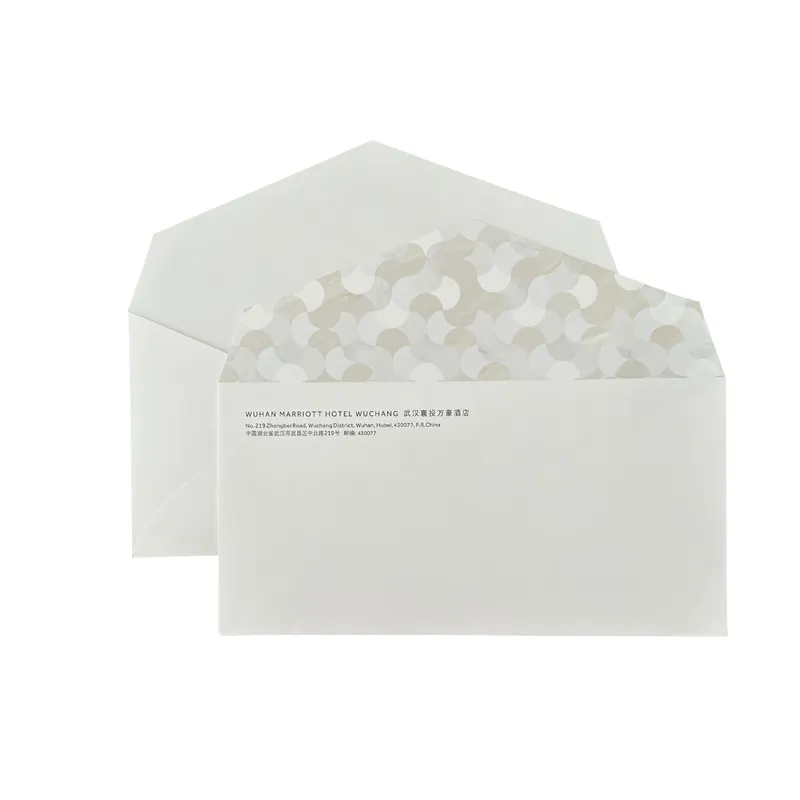 Cartão de felicitações com carta de convite, envelope de papel kraft, sacola para impressão, anúncio da empresa, envelope branco engrossado, estilo ocidental
