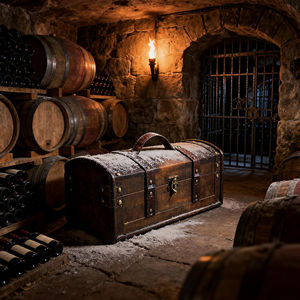 Античный деревянный сундук с секретным отделением для хранения ценностей и в качестве загадочного предмета деревянный сундук с сокровищами - Product Image 1