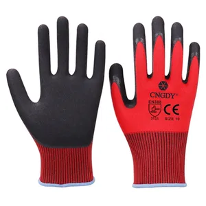 男士批发建筑橡胶花园手套防护装备重型安全手乳胶工作手套