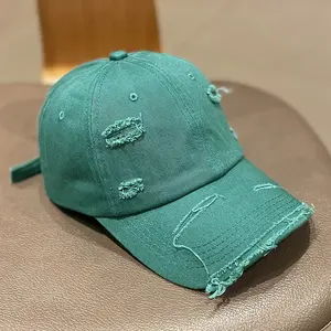 Gorra de béisbol desgastada lisa original de 6 paneles recién llegada de fábrica - Product Image 6