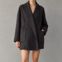 Manteau en laine tissée pour femme, élégant, mi-long, couleur unie, avec ceinture, vêtements de créateur, vêtements d'extérieur pour l'hiver