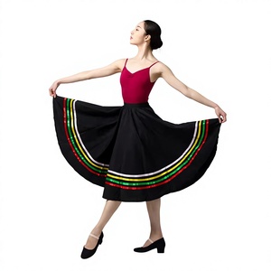 <span class=keywords><strong>Gonna</strong></span> <span class=keywords><strong>Lunga</strong></span> a 4 Strati con Bordo a Nastro per Esami di Danza, Pratica e Performance per Ragazze - Vendita all'Ingrosso - Product Image 1